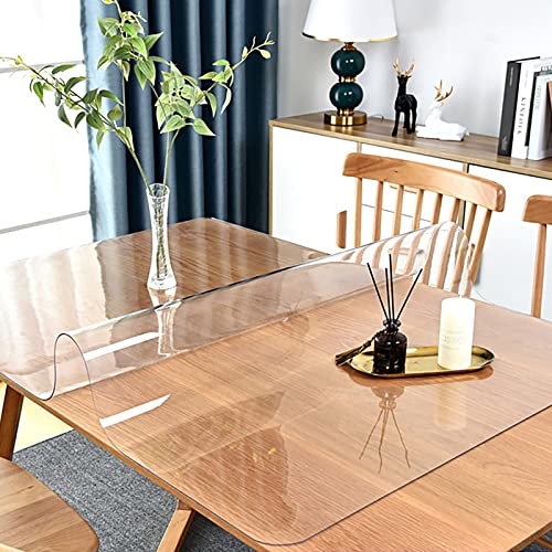 SGSKEIEY Transparent Tischschutz Garten-Tischdecke Tischschutz-Folie PVC Plastik Tisch Schutzfolie transparent/Folie für Tisch (35x155cm,Transparentes1.5mm) von SGSKEIEY