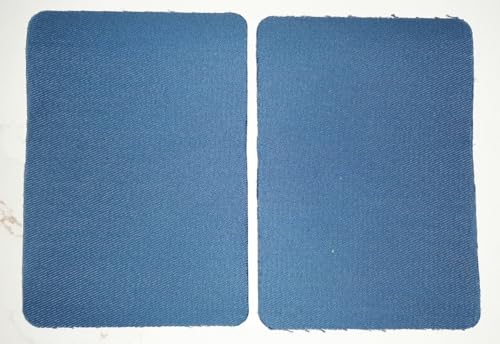 2x Twill Baumwolle blau - einbügelbares Reparaturtuch Jeansblau - bügelbar - 14,5 x 10 cm Rechteck - Ellenbogenstücke Knieschütze/Knielap 2x Twill Baumwolle blau - einbügelbares Reparaturtuch Jeansblau - bügelbar - 14,5 x 10 cm Rechteck - Ellenbogenstücke Knieschütze/Knielap von SGSspecial