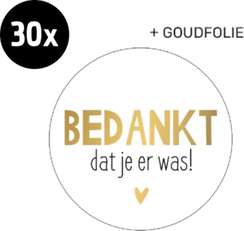 30x Verschlussaufkleber Danke, dass du da warst! | Goldfolie | Weiß | Schwarz | 40 mm | Verschlussaufkleber | Schickes Packen | Leckereien - Geburtstag - Party - Hochzeit - Dankeschön 30x Verschlussaufkleber Danke, dass du da warst! | Goldfolie | Weiß | Schwarz | 40 mm | Verschlussaufkleber | Schickes Packen | Leckereien - Geburtstag - Party - Hochzeit - Dankeschön von SGSspecial