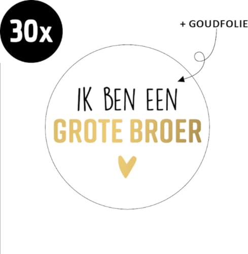 30x Verschlussaufkleber Ich bin ein großer Bruder! | GOLDFOLIE | 40 mm | Geburtsaufkleber | Verschlusssiegel | Aufkleber Geburtshoroskop | Baby News | Schwangerschaft |Luxus-Verschlusssiegel 30x Verschlussaufkleber Ich bin ein großer Bruder! | GOLDFOLIE | 40 mm | Geburtsaufkleber | Verschlusssiegel | Aufkleber Geburtshoroskop | Baby News | Schwangerschaft |Luxus-Verschlusssiegel von SGSspecial