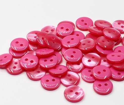 50 Stück POLYESTER KNOPFEN, Größe 11MM, 2 Löcher, Farbe FUSCHIA 15069 50 Stück POLYESTER KNOPFEN, Größe 11MM, 2 Löcher, Farbe FUSCHIA 15069 von SGSspecial