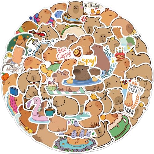 Capybara Aufkleber - 51 Stück - Niedliche Tiere Aufkleber - Laptop Aufkleber - Capybaras - Lustige Aufkleber Kinder - Aufkleber Bullet Journal - Planer Aufkleber Capybara Aufkleber - 51 Stück - Niedliche Tiere Aufkleber - Laptop Aufkleber - Capybaras - Lustige Aufkleber Kinder - Aufkleber Bullet Journal - Planer Aufkleber von SGSspecial