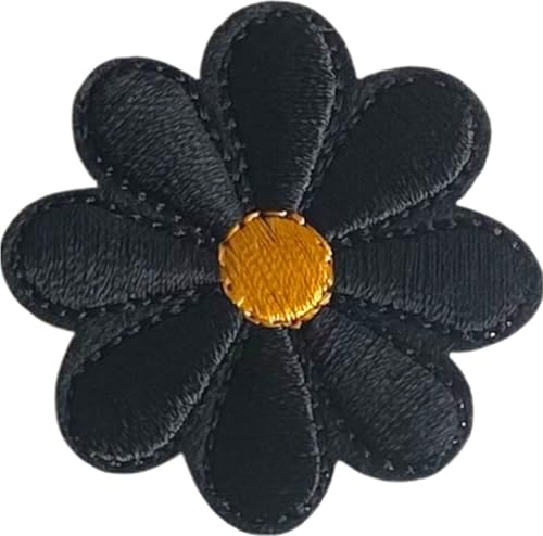 Gänseblümchen Blume Bügeln Emblem Patch Schwarz 4cm / 4cm / Schwarz Gänseblümchen Blume Bügeln Emblem Patch Schwarz 4cm / 4cm / Schwarz von SGSspecial