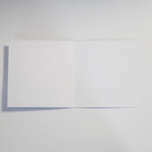 Gefaltete Karten Blanko Weiss 250g/m2-40 Stück - 13x13 cm gefaltet - 26x13 cm ungefaltet - mit passenden Briefumschlägen von SGSspecial