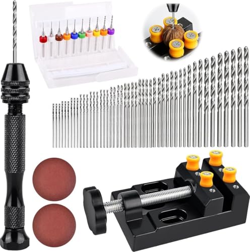 Handbohrerset 62 Stück mit 48 Spiralbohrer-Bits - 10 Mini-Bohrmaschine - Handbohrer Holz 03 mm - 12 mm - Microbohrer - DIY Bohrmaschine - Handbohrmaschine Handbohrerset 62 Stück mit 48 Spiralbohrer-Bits - 10 Mini-Bohrmaschine - Handbohrer Holz 03 mm - 12 mm - Microbohrer - DIY Bohrmaschine - Handbohrmaschine von SGSspecial