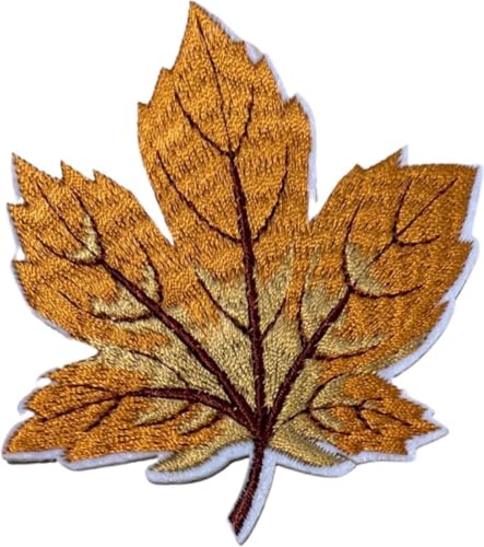Herbstblatt Herbst Blatt Bügeln Emblem Patch Beige 7.5cm / 8cm/Beige Herbstblatt Herbst Blatt Bügeln Emblem Patch Beige 7.5cm / 8cm/Beige von SGSspecial