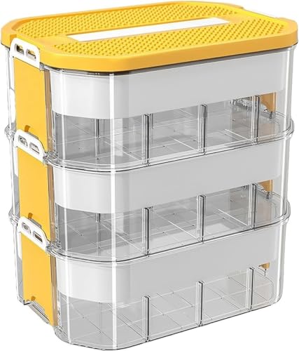 Kinder Aufbewahrungsbox mit Deckel, 3 Ebenen Bausteine Boxen Aufbewahrungsbox Spielzeugbox, Sortierbox für LEGO, Kinderbox Stapelboxen Kinder Aufbewahrungsbox mit Deckel, 3 Ebenen Bausteine Boxen Aufbewahrungsbox Spielzeugbox, Sortierbox für LEGO, Kinderbox Stapelboxen von SGSspecial