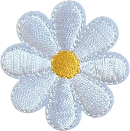 Margriet Blume Bügelemblem Patch Weiß 4cm / 4cm / Weiß Margriet Blume Bügelemblem Patch Weiß 4cm / 4cm / Weiß von SGSspecial