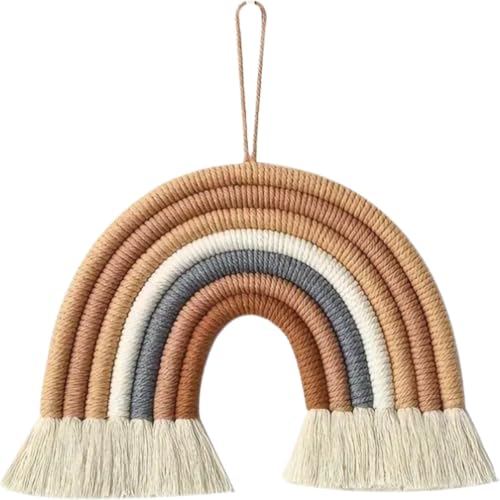 Regenbogen Wandhänger Beige - Regenbogen Deko - Macrame Regenbogen Wandhänger - Trendige Babyzimmer Dekoration - Frohe Wandaufhänger in sanften Farben - Beige - Kinderzimmer - Dekoration Regenbogen Wandhänger Beige - Regenbogen Deko - Macrame Regenbogen Wandhänger - Trendige Babyzimmer Dekoration - Frohe Wandaufhänger in sanften Farben - Beige - Kinderzimmer - Dekoration von SGSspecial