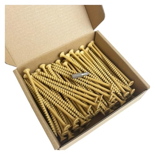metric bolt kit, 100–200 Hochleistungs-Terrassenschrauben Nr. 10 x 2-1/2 Nr. 10 x 3, 10 x 3-1/2 Nr. 10 x 4. Kohlenstoffstahl, Epoxidbeschichtung, rostfrei, teilweise mit Gewinde,for diy(10x4-100PCS) von SGYEPOCFQ
