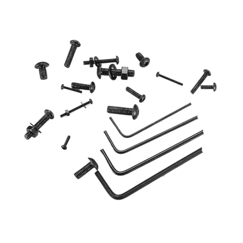 metric bolt kit, 1225 Sätze mit Sechskantschrauben, Muttern und Unterlegscheiben der Größen M2, M3, M4 und M5, flaches Kombinationsset, Kohlenstoffstahl, Schwarz,for diy von SGYEPOCFQ