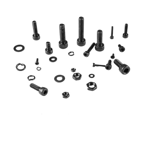 metric bolt kit, 1760-teiliges M2 M3 M4 M5 metrisches Schraubenkombinationsset, Sechskantschraube und Mutter aus legiertem Stahl der Güteklasse 12.9, schwarz,for diy von SGYEPOCFQ