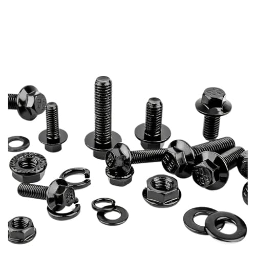 metric bolt kit, 252-teiliges Premium-Sechskantschrauben-Set mit Flansch – hochfest und rostbeständig, universell passend for Autoreparatur und mechanische Ausrüstung, M6,for diy von SGYEPOCFQ