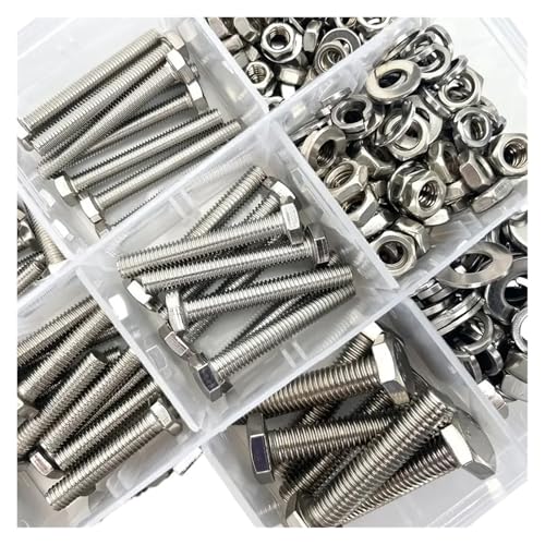 metric bolt kit, 448 stücke M5 M6 M8 Bolzen Und Schraube Kombination, Edelstahl Metrisch, Mutter Set Mit Flache Scheiben Spri,for diy von SGYEPOCFQ