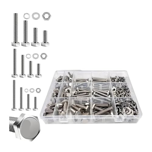 metric bolt kit, 448 stücke M5 M6 M8 Bolzen Und Schraube Kombination, Edelstahl Metrisch, Mutter Set Mit Flache Scheiben Spri,for diy von SGYEPOCFQ