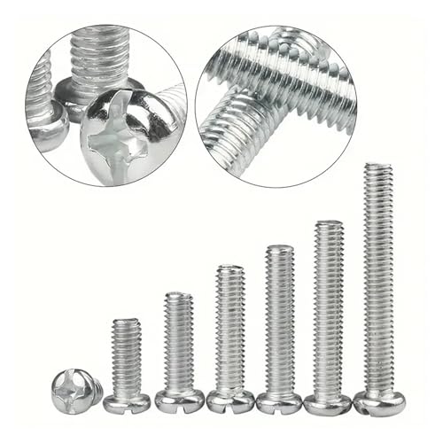 metric bolt kit, 546-teiliges verzinktes Kreuzschlitzschrauben- und Muttern-Set, Größen M3, M4, M5, M6 mit Unterlegscheiben – DIY-Werkzeugsatz for Befestigungselemente, Kreuzschlitz, Pads,for diy von SGYEPOCFQ