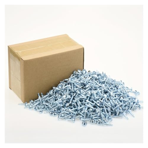 metric bolt kit, 800–1500 Stück 4,2 mm Nr. 8 modifizierte selbstschneidende Tek-Schrauben mit Flachrundkopf, Blechschrauben for verzinkten Stahl,for diy(4.2x19mm (1000pcs)) von SGYEPOCFQ