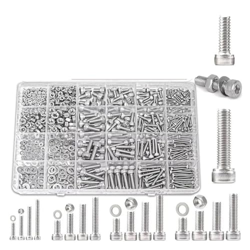 metric bolt kit, 918 STÜCKE 304 Edelstahl Cup Kopf Schraube Bolzen Unterlegscheibe Set M2 M3 M4 M5,for diy von SGYEPOCFQ