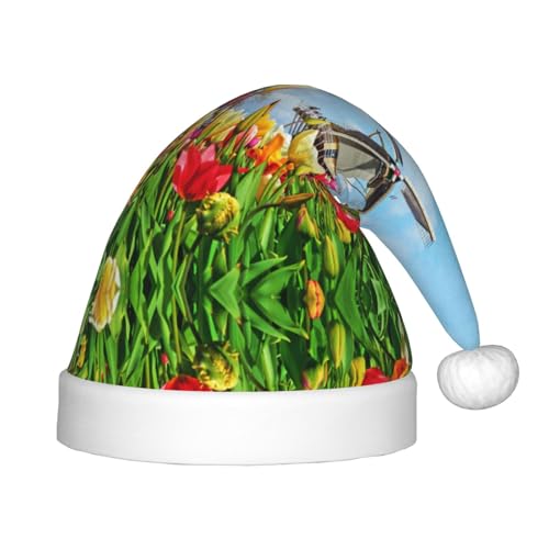 SGZLZBWK Bunte Frühlings-Weihnachtsmannmütze, weiche, gemütliche Weihnachtsmütze für Kinder, klassische Urlaubsmütze für Neujahrsparty SGZLZBWK Bunte Frühlings-Weihnachtsmannmütze, weiche, gemütliche Weihnachtsmütze für Kinder, klassische Urlaubsmütze für Neujahrsparty von SGZLZBWK