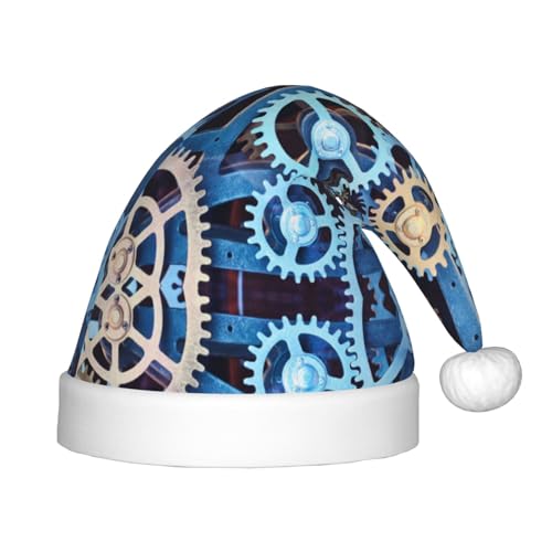 SGZLZBWK Clock Gears Weihnachtsmütze, weiche, gemütliche Weihnachtsmütze für Kinder, klassische Urlaubsmütze für Neujahrsparty SGZLZBWK Clock Gears Weihnachtsmütze, weiche, gemütliche Weihnachtsmütze für Kinder, klassische Urlaubsmütze für Neujahrsparty von SGZLZBWK