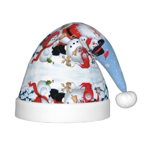 SGZLZBWK Weihnachtsmann- und Schneemann-Weihnachtsmannmütze, weiche, gemütliche Weihnachtsmütze für Kinder, klassische Urlaubsmütze für Neujahrsparty SGZLZBWK Weihnachtsmann- und Schneemann-Weihnachtsmannmütze, weiche, gemütliche Weihnachtsmütze für Kinder, klassische Urlaubsmütze für Neujahrsparty von SGZLZBWK