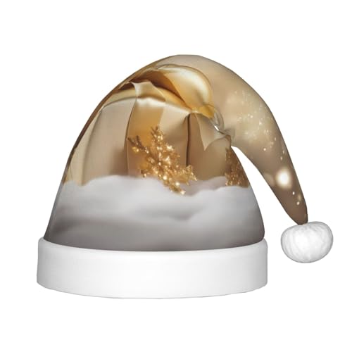 SGZLZBWK Weihnachtsmütze aus Seide, weich, gemütlich, für Kinder, klassische Weihnachtsmütze für Neujahrsparty, goldfarben SGZLZBWK Weihnachtsmütze aus Seide, weich, gemütlich, für Kinder, klassische Weihnachtsmütze für Neujahrsparty, goldfarben von SGZLZBWK