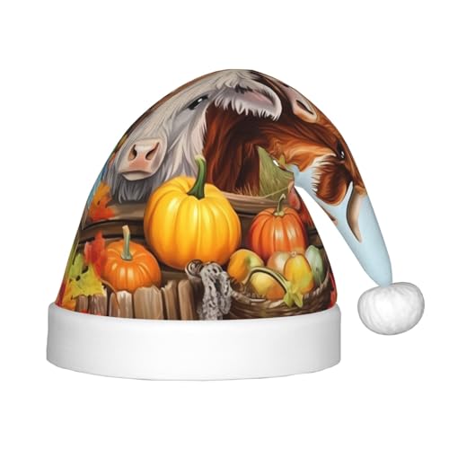SGZLZBWK Weihnachtsmütze mit Hochlandkuh, weiche, gemütliche Weihnachtsmütze für Kinder, klassische Urlaubsmütze für Neujahrsparty SGZLZBWK Weihnachtsmütze mit Hochlandkuh, weiche, gemütliche Weihnachtsmütze für Kinder, klassische Urlaubsmütze für Neujahrsparty von SGZLZBWK
