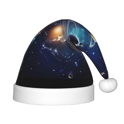 SGZLZBWK Weihnachtsmütze mit Planeten, Sternen und Milchstraße, weich, gemütlich, Weihnachtsmütze für Kinder, klassische Urlaubsmütze für Neujahrsparty SGZLZBWK Weihnachtsmütze mit Planeten, Sternen und Milchstraße, weich, gemütlich, Weihnachtsmütze für Kinder, klassische Urlaubsmütze für Neujahrsparty von SGZLZBWK