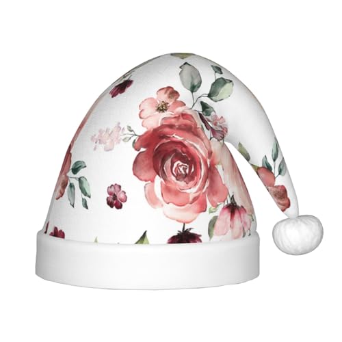 SGZLZBWK Weihnachtsmütze mit blühenden Rosen und Blumen, weiche, gemütliche Weihnachtsmütze für Kinder, klassische Urlaubsmütze für Neujahrsparty SGZLZBWK Weihnachtsmütze mit blühenden Rosen und Blumen, weiche, gemütliche Weihnachtsmütze für Kinder, klassische Urlaubsmütze für Neujahrsparty von SGZLZBWK