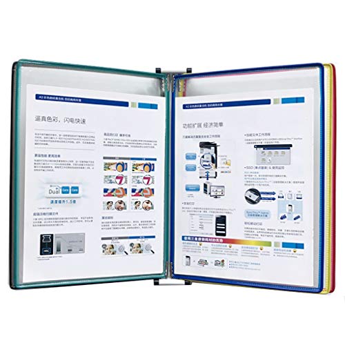 SH-wj Aktenordner zum Aufhängen, aus Metall und PVC, 33 x 23 cm, 5 Seiten, 8 Farben (Farbe: D) von SH-wj