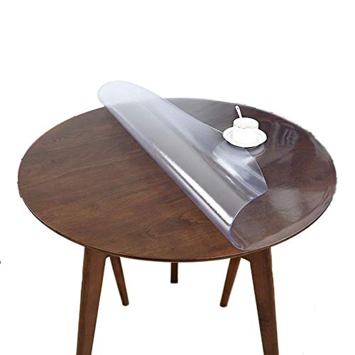 SHAARI 1,5/2,0/3 mm Dicke klare runde Tischdecke, runder Tischschutz, rundes Tischpolster, 13 Größen (2mm,Circle Diameter 140cm) von SHAARI