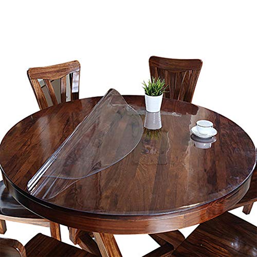 SHAARI Runde transparente Tischdecke aus PVC 2021, wasserdichte Tischdecke mit rundem Schreibtisch, 13 Größen (2mm,Circle Diameter 150cm) von SHAARI