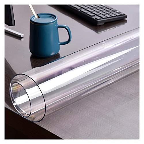 SHAARI Schreibtischmatte PVC Tischdecke Transparent Weiches Glas Tischschutz Zum Büro Zuhause Wasserdicht Ölbeständig Verbrühungshemmend, Rechteck, Anpassbar (2.0mm,160x230cm) von SHAARI