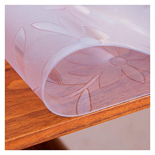 SHAARI Tischdecke Ölbeständig Verbrühungshemmend Weiches Glas Dauerhaft Schneidbar Esstisch Kaffetisch Fernsehschrank Tischschutz, Chrysanthemen Textur, Anpassbar (90x150cm) von SHAARI