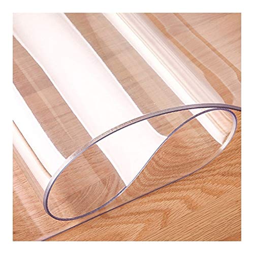 SHAARI Tischdecke Umweltschutz PVC Schneidbar Wasserdicht Hohe Temperaturbeständigkeit Tischfolie Schutzfolie Folie Zum Esszimmer Hochzeit Bankett, Anpassbar (2.0mm,100X150CM) von SHAARI