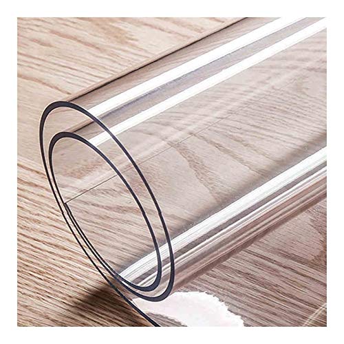 SHAARI Tischdecke Verbrühungshemmend Wasserdicht Weiches Glas Dauerhaft Schneidbar PVC Tischschutz Tischdecke Zum Küche Studie Wohnzimmer Büro, Anpassbar (2.0mm,120X170CM) von SHAARI