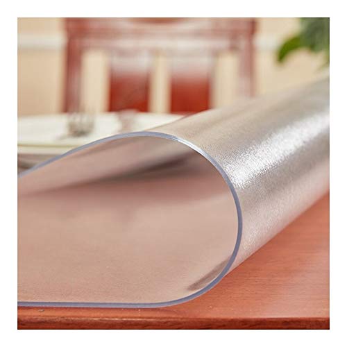 SHAARI Tischdecke Wischbar PVC Wasserdicht Ölbeständig Tischfolie Schutzfolie Folie Tischschutz Zum Esszimmer Tisch Schreibtisch, Matt Anpassbar (3.00mm,90X180CM) von SHAARI