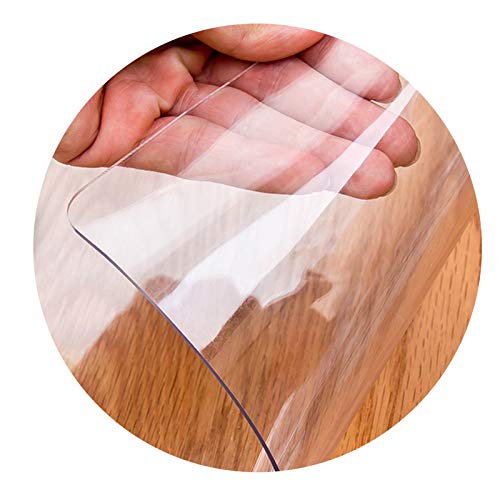 SHAARI Wasserdicht Tischdecke Transparent Weiches Glas tischdecke Verbrühungshemmend Keine Vergilbung Schneidbar Zum Heimgebrauch Büro Restaurant, Anpassbar (2.0mm,200x300cm) von SHAARI