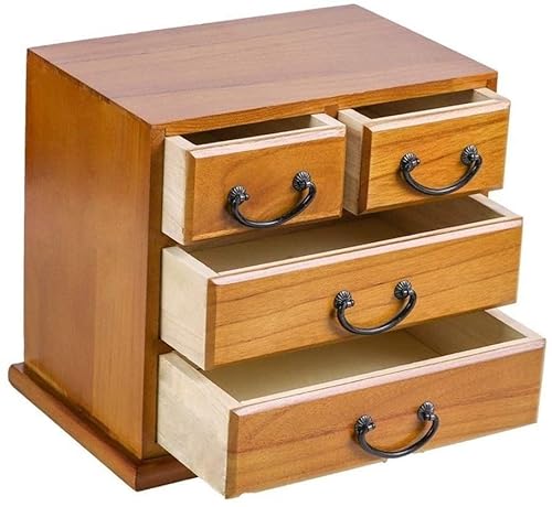 Aktenschrank für das Büro zu Hause, Aktenordner für Heimbüro, Schubladen, Aktenordner aus Massivholz, mit 4 Schubladen von SHABOZ