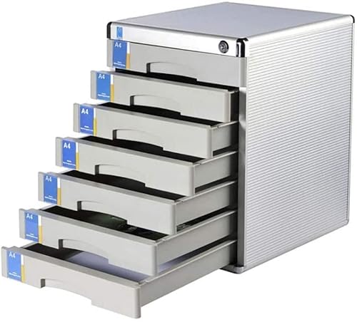 Schubladenbox für das Büro zu Hause, Aktenordner für das Heimbüro, Aufbewahrungsschubladen, Schreibtischschrank, mehrere Schubladen, H 300 x B 360 x T 450 mm, Legierung von SHABOZ