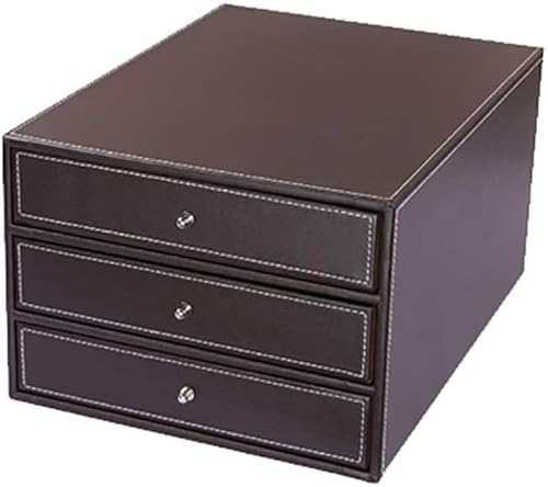 Schubladenschrank für das Büro, Aktenordner für das Heimbüro, Schubladen, Organizer mit 3 Schubladen, multifunktionaler Lederordner, Bürozubehör von SHABOZ