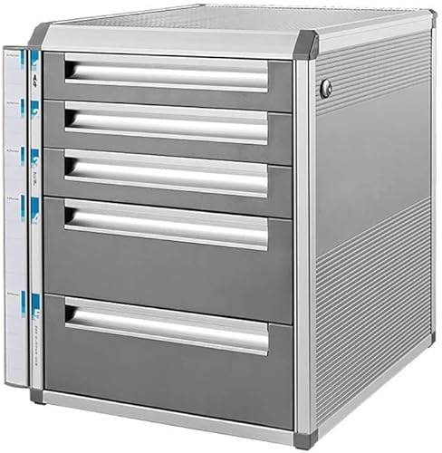 Schubladenschrank für das Büro zu Hause, Aktenordner für das Heimbüro, Schubladen-Organizer, Aluminiumlegierung, mit großem Schloss von 5 CA von SHABOZ