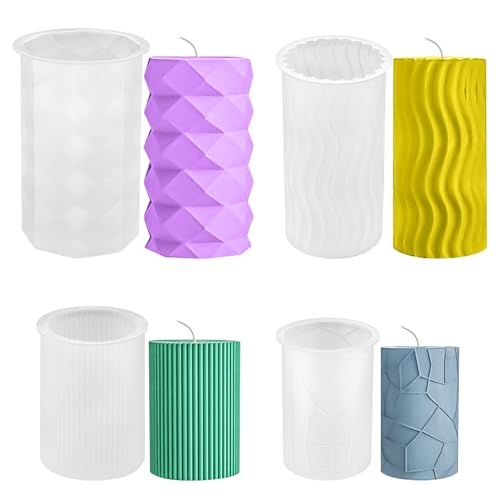 4 Stück Kerzen Silikonformen Gießformen Kerzenformen Zum Gießen, Silikon Kerzenform Silikon, 3D DIY Silikonformen Kerzen Formen für Bastel Ornamente, DIY Kerzen Dekorationen 4 Stück Kerzen Silikonformen Gießformen Kerzenformen Zum Gießen, Silikon Kerzenform Silikon, 3D DIY Silikonformen Kerzen Formen für Bastel Ornamente, DIY Kerzen Dekorationen von SHACHENH
