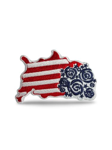 USA-Aufnäher, amerikanische Flagge, bestickt, zum Aufbügeln, floraler USA-Aufnäher USA-Aufnäher, amerikanische Flagge, bestickt, zum Aufbügeln, floraler USA-Aufnäher von SHAHI TRADERS.