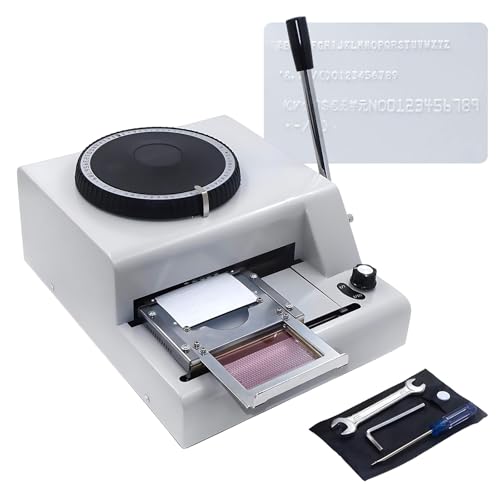 SHAHRYAR Manuelle PVC-Kartenprägemaschine,Enthält 72 Zeichen Hochwertige Zeichen Aus Zinklegierung,Geeignet Für Restaurants, Einkaufszentren, Veranstaltungsorte Usw von SHAHRYAR