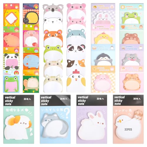 32 Stück Tier-Haftnotizen, SHAIDOJIO 800 Blatt niedliche Haftnotizen, 32 Stile Kawaii Cartoon Tier Haftnotizen Set, Tierform selbstklebende Notizen für Schule, Büro, Zuhause, Memo, Partytütenfüller 32 Stück Tier-Haftnotizen, SHAIDOJIO 800 Blatt niedliche Haftnotizen, 32 Stile Kawaii Cartoon Tier Haftnotizen Set, Tierform selbstklebende Notizen für Schule, Büro, Zuhause, Memo, Partytütenfüller von SHAIDOJIO