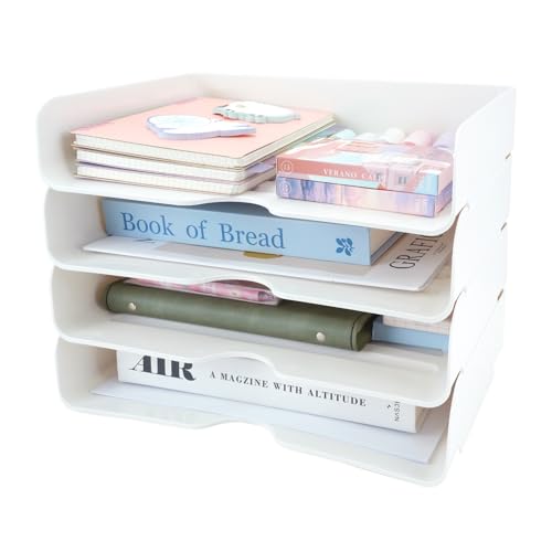 4-Stöckige Ablagefächer, SHAIDOJIO Briefablage Ablagefächer Stapelbar, Büro A4 Dokumentenablage, Desktop Briefablage A4 Ablagefächer, Papierablage für Briefe Datei Zeitschriften Ordner Bürobedarf 4-Stöckige Ablagefächer, SHAIDOJIO Briefablage Ablagefächer Stapelbar, Büro A4 Dokumentenablage, Desktop Briefablage A4 Ablagefächer, Papierablage für Briefe Datei Zeitschriften Ordner Bürobedarf von SHAIDOJIO