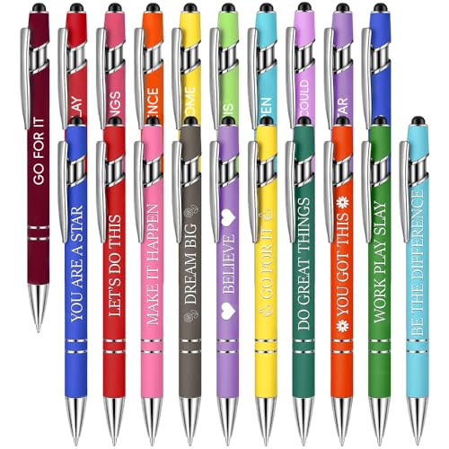 20 Stück Metall Kugelschreiber, SHAIDOJIO 1,0 mm Schwarze Tinte Personalisierte Stifte mit Gravur, Personalisierter Kulli-14 Farben, Stift mit Gravur mit Stylusspitze für Kollegen Lehrer Büro Hochzeit 20 Stück Metall Kugelschreiber, SHAIDOJIO 1,0 mm Schwarze Tinte Personalisierte Stifte mit Gravur, Personalisierter Kulli-14 Farben, Stift mit Gravur mit Stylusspitze für Kollegen Lehrer Büro Hochzeit von SHAIDOJIO