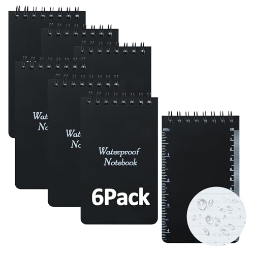 SHAIDOJIO 6 Mini Wasserdichtes Notizblock, A7 50 Blätter Wasserdichtes Taschen-Notizbuch, Allwetter Notizbuch mit Top-Spirale, Wasserdichtes Notizblock Klein für Outdoor-Aktivitäten Aufnahmen-3 x 5in SHAIDOJIO 6 Mini Wasserdichtes Notizblock, A7 50 Blätter Wasserdichtes Taschen-Notizbuch, Allwetter Notizbuch mit Top-Spirale, Wasserdichtes Notizblock Klein für Outdoor-Aktivitäten Aufnahmen-3 x 5in von SHAIDOJIO
