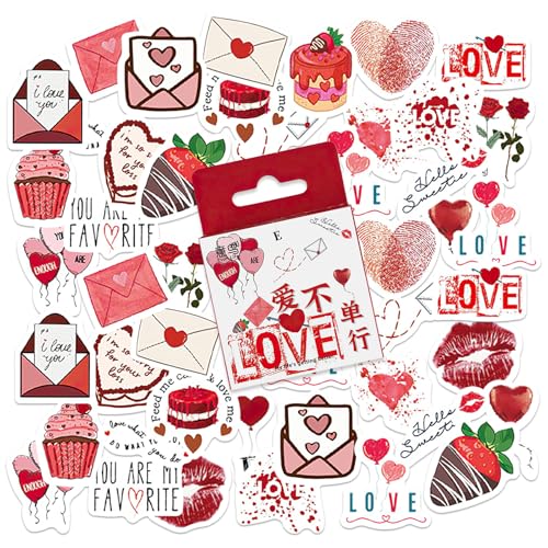 46 Stück Liebe Aufkleber, Romantische Liebe Herz Aufkleber Valentinstag Aufkleber, DIY Dekoration Aufkleber Set für Scrapbook, Wasserflaschen, Laptops, Party Gefallen, Reisekoffer, Journal 46 Stück Liebe Aufkleber, Romantische Liebe Herz Aufkleber Valentinstag Aufkleber, DIY Dekoration Aufkleber Set für Scrapbook, Wasserflaschen, Laptops, Party Gefallen, Reisekoffer, Journal von SHANFAA